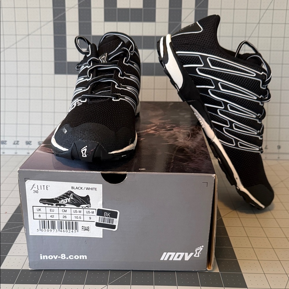 Inov-8 Black and White Men's Athletic Shoes - Picture 3 of 3